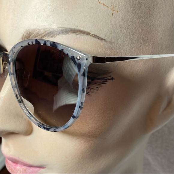 LAUNDRY BY DESIGN Sunglasses NWT women’s  MIRRORED SILVER TONE METAL - Picture 5 of 16